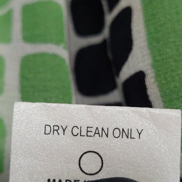 Anna Sui Anthropologie Green 100% Silk Sleeveless Lined Midi Dress 12 *defects - Picture 15 of 15